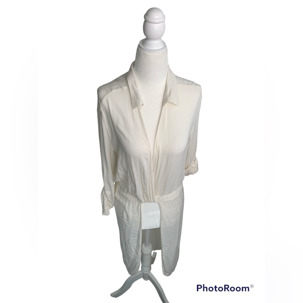 Leith Pullover White Duster Cardigan sz S